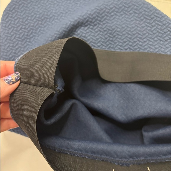 LOFT Womens Size Medium Blue Textured Jacquard Knit Pull-on Mini Skirt New - Picture 5 of 7